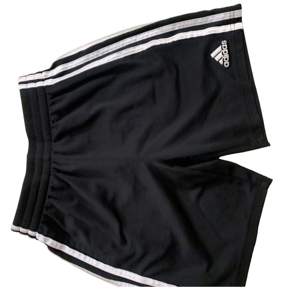 Adidas | Black and White Shorts Size Medium 10/12 Three Striped - Picture 4 of 8